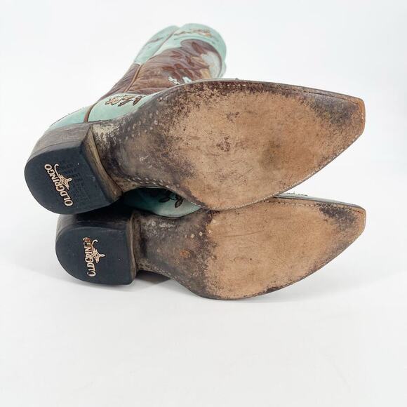 Old Gringo Bonnie Turquoise Brown Leather Floral Cowgirl Western Boot size 6.5 - Picture 10 of 10